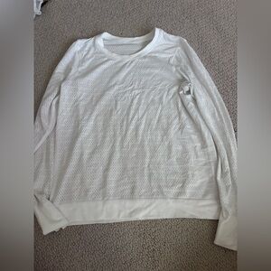 Lululemon White Lightweight Long Sleeve Athletic Top Women’s Size 6
